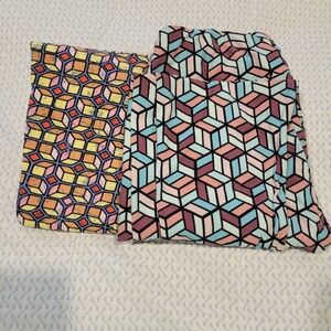 LuLaRoe Geometric Patterned Leggings - Multicolor